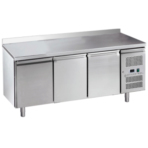 Table Réfrigérée 3 Portes GN1/1 - Djup 700 med Bakkant - Dynasteel