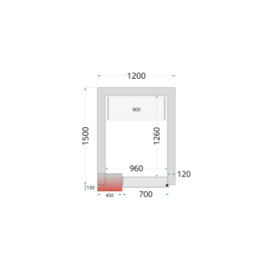 Chambre Froide Négative - TEFCOLD 1200x1500 | Optimaalinen ja taloudellinen elintarvikkeiden varastointi | Kaasu R290