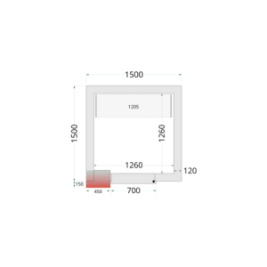 Negativt Kylrum TEFCOLD 1500x1500: Optimal bevaring av färska produkter, enkel installation