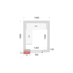 Chambre Froide NégativeTEFCOLD - 1500 x 1800 | Optimaalinen suorituskyky ja runsas säilytystila