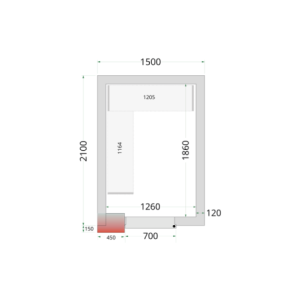 Chambre Froide Négative TEFCOLD - 1500 x 2100 : Laatu ja Tehokkuus Ammattikeittiöille