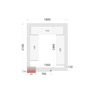 Negativt Kylrum TEFCOLD 1800x2100 - Effektiv förvaring för köksproffs