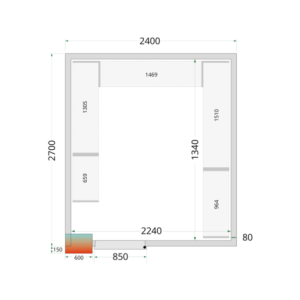 Negative Cold Room TEFCOLD 2400x2700 - Optimized professional refrigerated storage