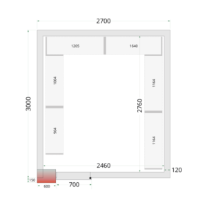 Negativ Kylrum - 2700 x 3000 TEFCOLD: Optimal lagring för yrkesverksamma