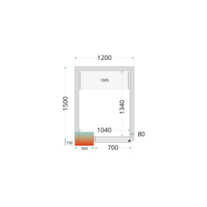 Positivt Kylrum 1200x1500 TEFCOLD - Lagringslösning anpassad för köksproffs.