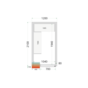 Positivt Kylrum - 1200 x 2100 TEFCOLD : Professionell kylförvaring