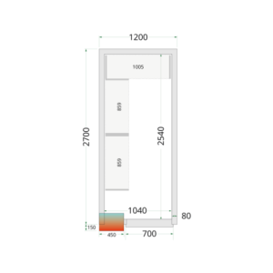 Positiv Kylrum 1200x2700 - Effektiv förvaring för köksproffs