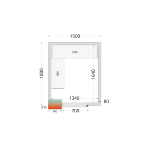 Positiv Kylrum - 1500 x 1800 | TEFCOLD | Optimerad och praktisk förvaring av livsmedel och drycker