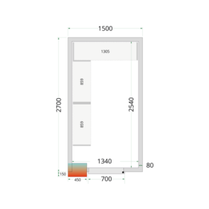 Positivt Kylrum 1500 x 2700 - TEFCOLD : Professionell kylförvaring