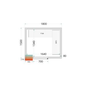 Positivt Kylrum TEFCOLD - 1800 x 1500 | Idealisk Förvaringslösning