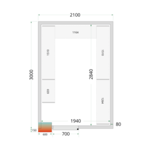 Chambre Froide Positive 2100x3000 - TEFCOLD | Tehokas Jäähdytetty Varastointi