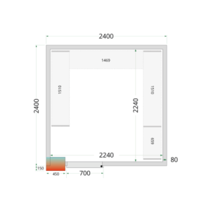 Positiv Kylrum TEFCOLD - 2400 x 2400: Optimerad kylförvaring för restauranger, livsmedelsbutiker och kaféer