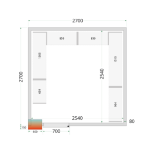 Kylrum Positiv TEFCOLD - 2700x2700 | Professionell Kylförvaring