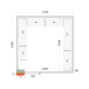 TEFCOLD Positiivinen Kylmähuone - 2700x2700 | Ammattimainen Jäähdytetty Varastointi