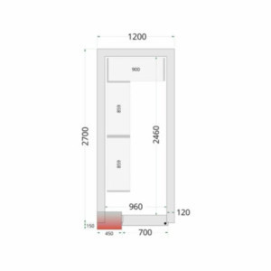 Kit Hyllsystem för Kylrum 1200 x 2700 | TEFCOLD - Optimerad förvaring och diskmaskinssäker