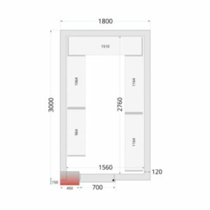 Kit Hyllsystem för Kylrum 1800 x 3000 | TEFCOLD: Optimerad organisation och exceptionell hållbarhet