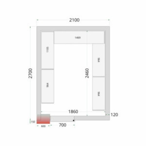 Kit Hyllsystem Kylrum 2100x2700 | TEFCOLD: Säker och effektiv lagringsutrymme