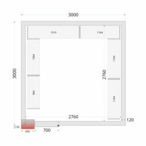 Kylrumsställ Kit 3000x3000 - TEFcold: Effektiv professionell förvaring