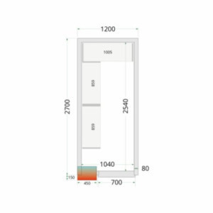 Kylrumsställ kit 1200x2700 TEFCOLD: optimera kylförvaringsutrymmet