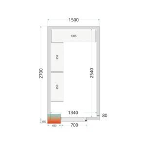 Kit Hyllsystem Kylrum 1500x2700 TEFCOLD - Optimerad och hållbar förvaring för yrkesverksamma