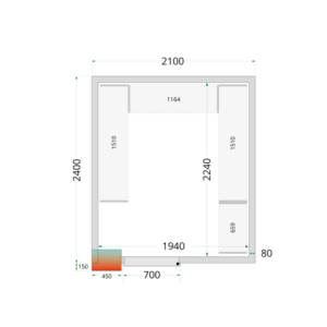 Kit Hyllsystem Kylrum 2100 x 2400 TEFCOLD