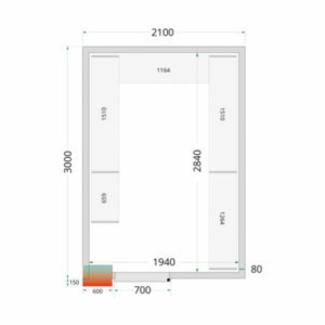 Kit Hyllsystem Kylrum 2100x3000 Tefcold - Optimering av förvaringsutrymme och jämn luftcirkulation