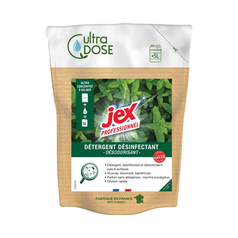 Tvättmedel Desinfektionsmedel Ultra Dose 5 L - Mint Eukalyptus | Jex Professionell