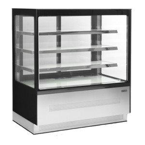 Vitrine Jääkaappitiskillä 2 Lasista Ovea Musta - TEFCOLD LPD1203F/BLACK | Fourniresto