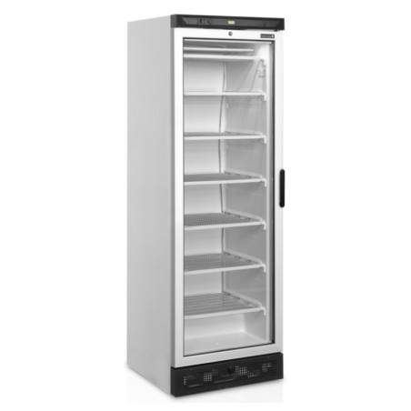 Freezer display case opening to the left - 270 L TEFCOLD: glass door, LED lighting, capacity 270 L