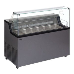 Ice Cream Display Case with Service Lid - TEFCOLD MIRABELLA 7 - 7x5L