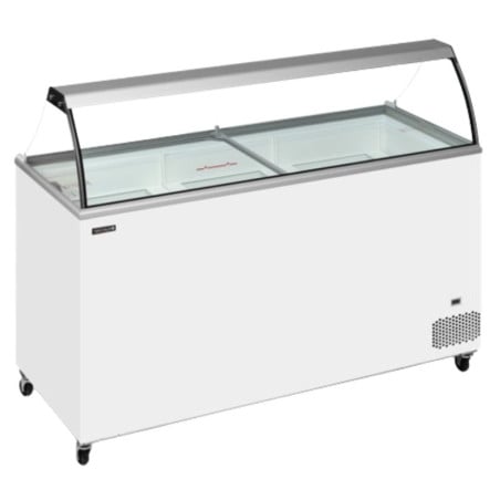 Congélateur Coffre à Glace avec Verre Incurvé - 430 L TEFCOLD : Stockage optimal pour glaces