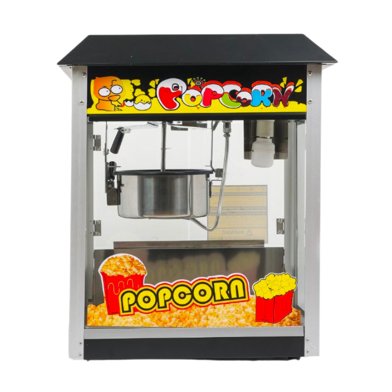 Professionell popcornmaskin - Svart Dynasteel: Kraftfull, tålig och perfekt designad.