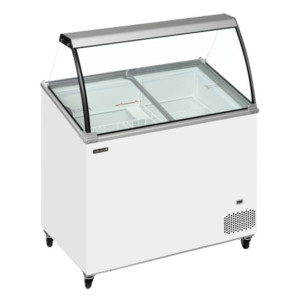 Glasfrysbox med böjt glas - 230 L, TEFCOLD | Professionella funktioner och attraktiv design