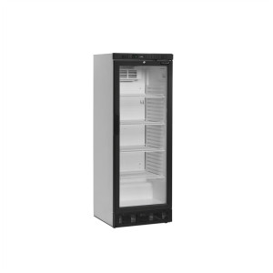 Armoire Réfrigérée TEFCOLD 1 Porte Vitrée Blanc - 260 L, Éclairage LED & Porte Reversible