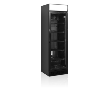 Armoire Réfrigérée à Boissons Noir TEFCOLD - Porte Vitrée 347L, Éclairage LED