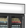 Black Refrigerated Cabinet TEFCOLD - 2 Glass Doors - 535 L