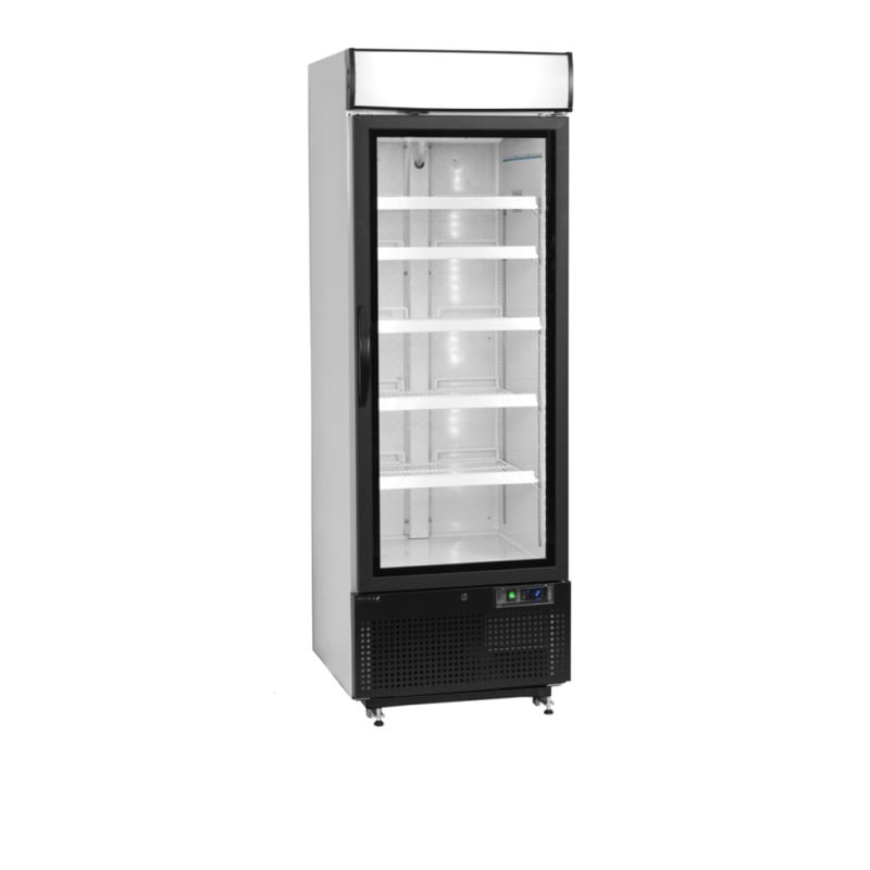 Armoire Kylskåp 1 Glasdörr Vit TEFCOLD 412 L - Professionell Utrustning