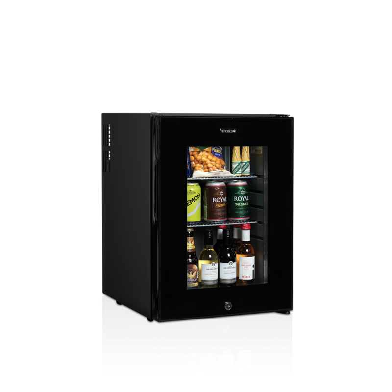 Mini Frigo Bar Porte Vitrée Noir 35 L TEFCOLD TM44G Efficace & Élégant