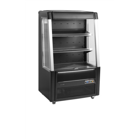 Open Black Refrigerated Display Case 242 L Tefcold ODC90 BLACK - Elegant Design