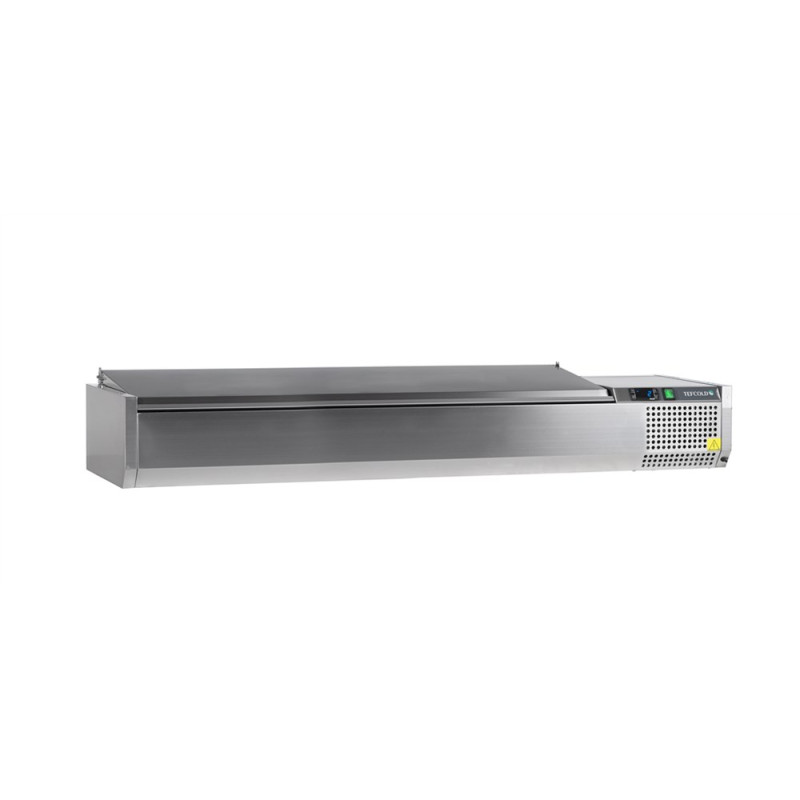 Saladette att placera lock i rostfritt stål statisk 8 GN 1/4 - 41,6 L - TEFCOLD