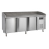 Table à Pizza Inox - 400 x 600 mm - 3 Portes | Marque TEFCOLD