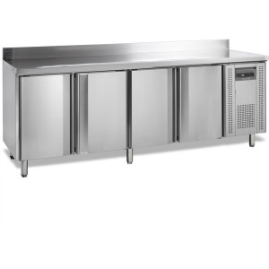 Negative refrigerated table with backsplash - 4 doors - GN 1/1 Tefcold CF7410