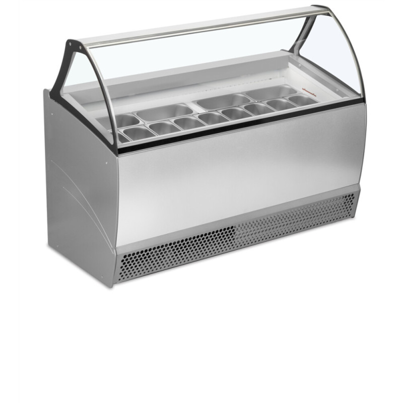 Vitrine à Glace Ventilé 13x5L TEFCOLD Bermuda RV13 - Température uniforme, verre chauffé, éclairage LED, stockage en-dessous | F