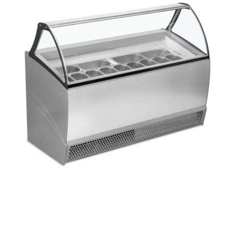 Ventilerad Glasskåp 13x5L TEFCOLD Bermuda RV13 - Jämn temperatur, uppvärmt glas, LED-belysning, förvaring under | F