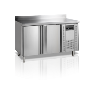 Stainless Steel Refrigerated Table with Backsplash - 2 Doors - GN 1/1 | TEFCOLD CK7210