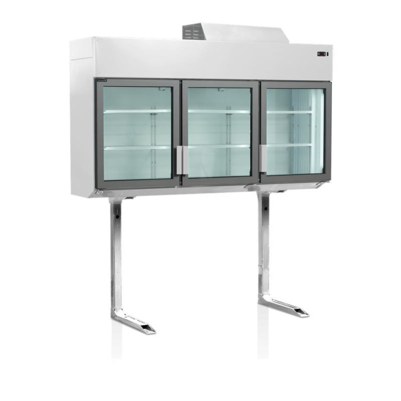 Väggmonterad frys för stormarknad Vit - 3 Dörrar - TEFCOLD livar upp fräschören.
