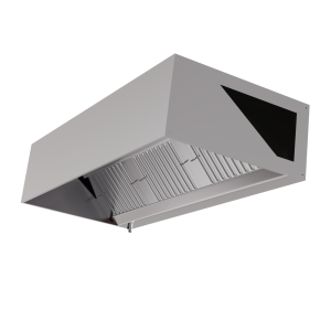 Hotte Cubique 1100 LED Sans Moteur - Longueur 1600 Dynasteel