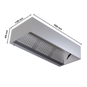Hotte Cubique 1100 med LED - Dynasteel - 1800mm