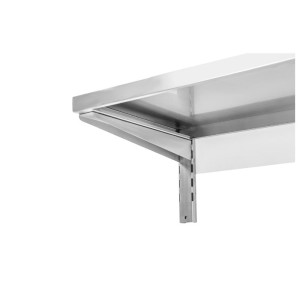 Seinähylly ruostumattomasta teräksestä kiskojen varassa - L 800 x S 400 mm | Dynasteel
