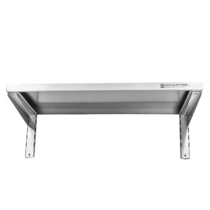 Seinähylly ruostumattomasta teräksestä kiskojen varassa - L 800 x S 400 mm | Dynasteel